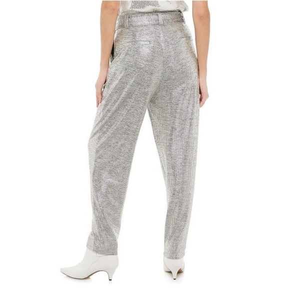 Metallic-sheen tapered pants - Picture 2 of 2